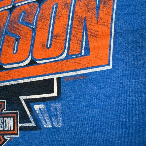 Harley Davidson Shirt‎ Men Medium Blue Stans Batavia New York Motorcycles Crew - Picture 3 of 16